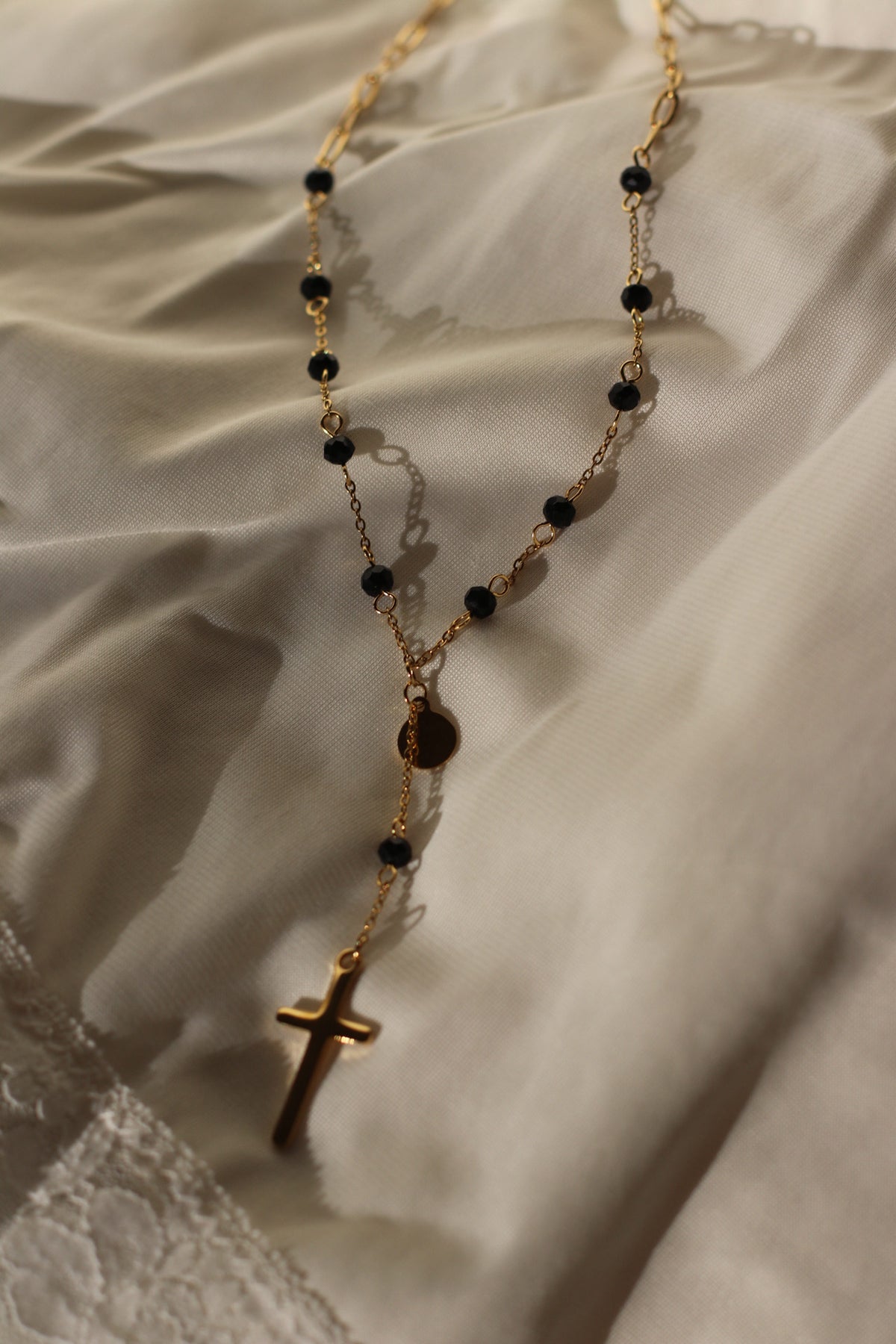 Midnight Cross Necklace
