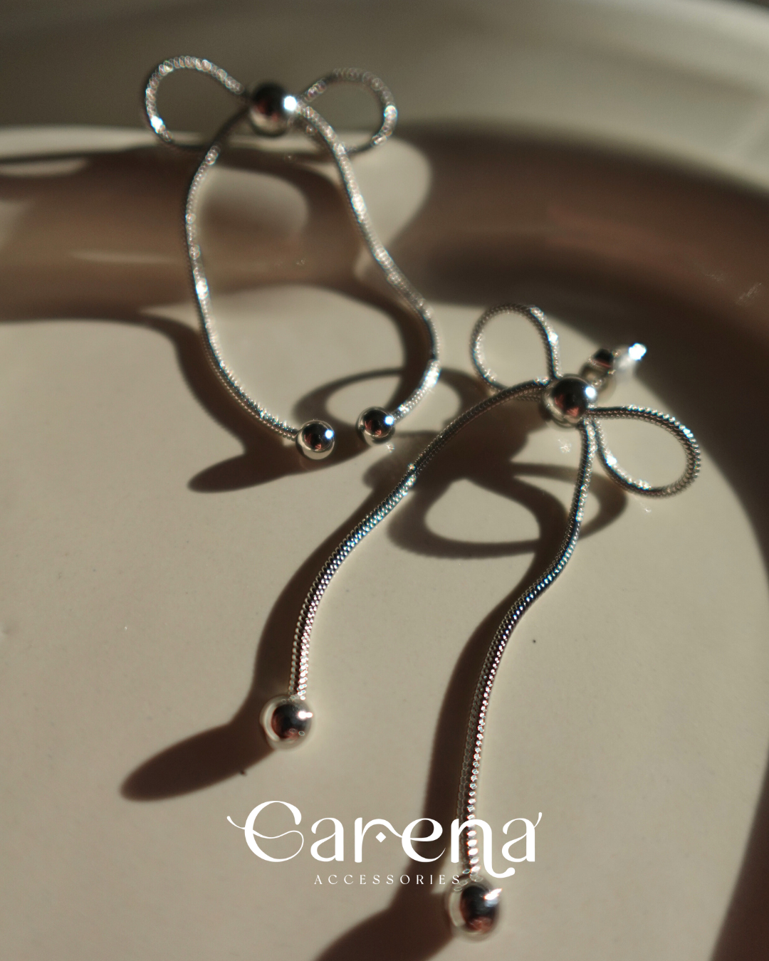 Bow Bow Earrings Silver
