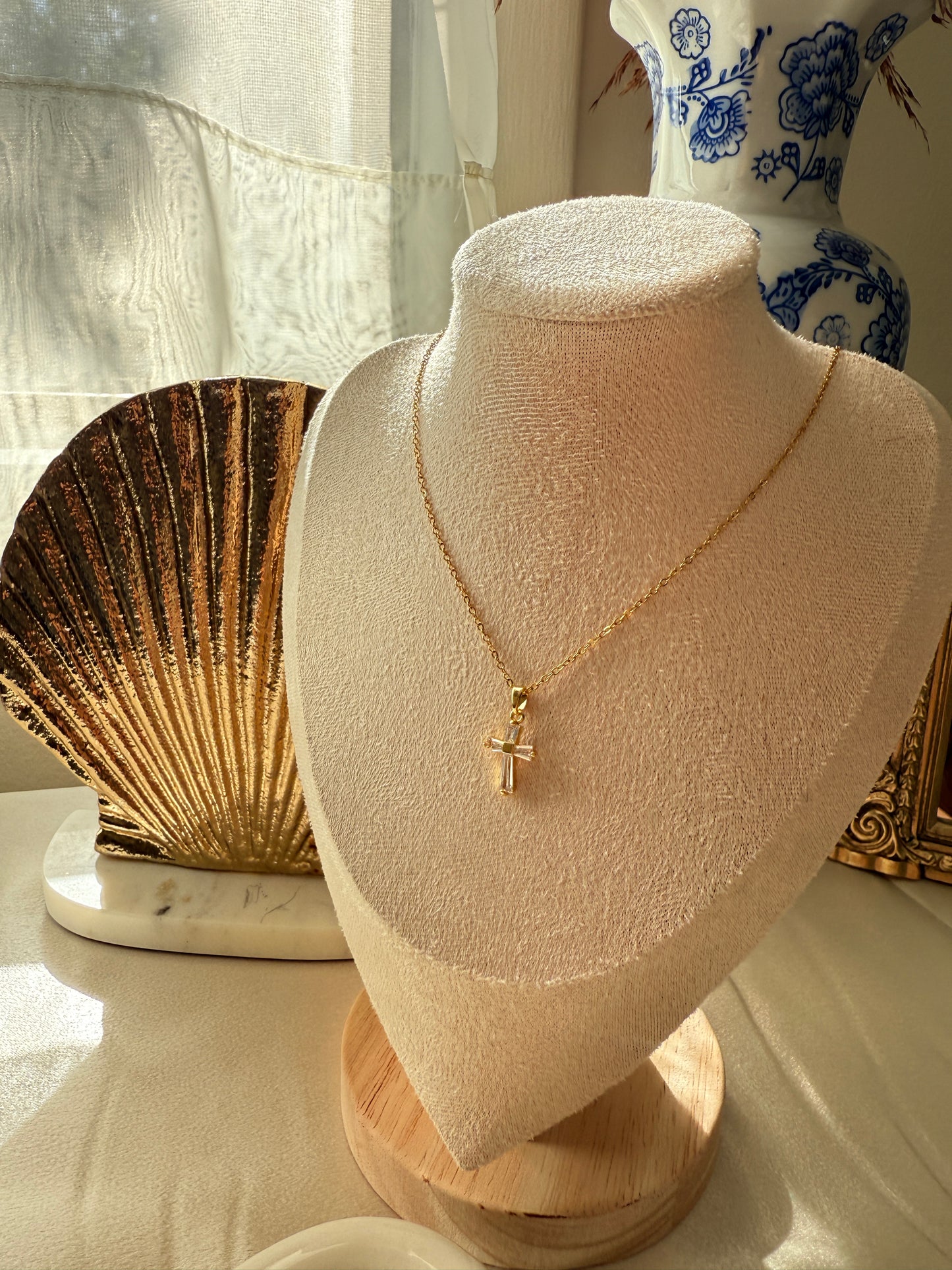 Halo Cross Necklace