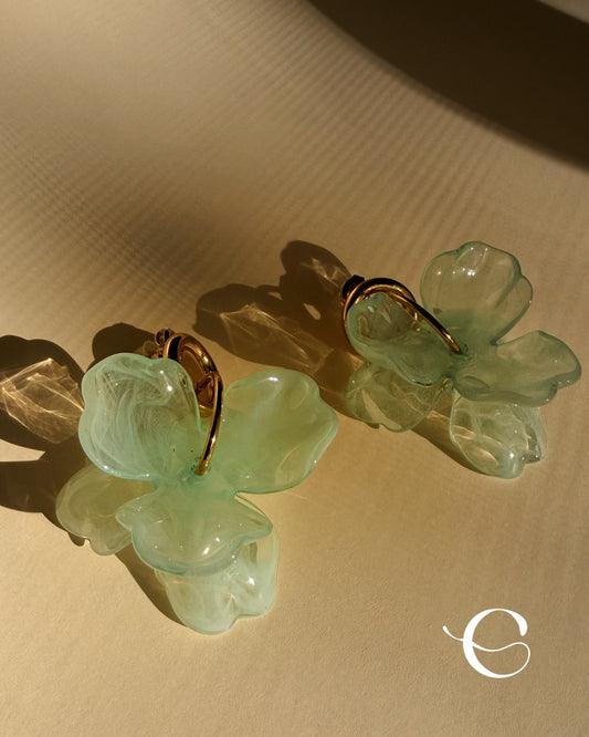 Aqua Blossom Earrings