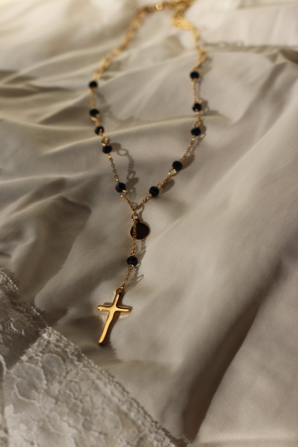 Midnight Cross Necklace