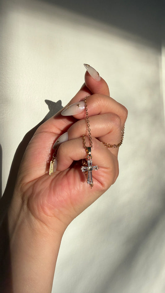 Halo Cross Necklace