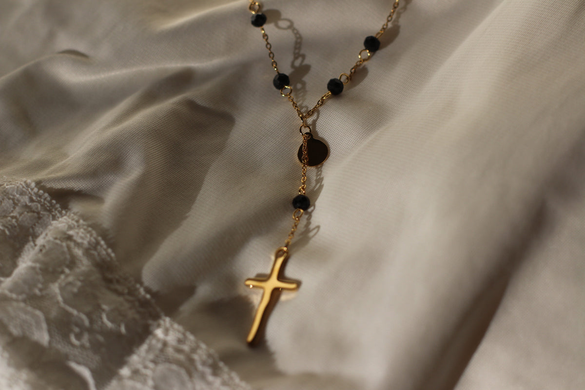 Midnight Cross Necklace